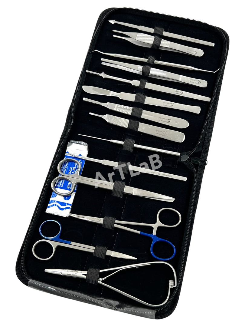 New Premium Stainless Steel Biology Lab/Anatomy/Medical Student Dissection Kit Set - Scalpel Knife Handle,Blades, Forceps, Scissors and Tweezers- Medical Students and Veterinary (Set of 30 Each) SET OF 30 EACH