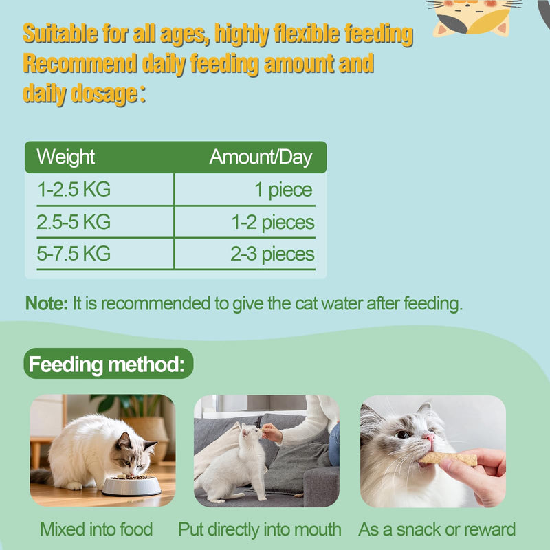 Freeze-Dried Cat Chews Sticks, Cat Dental Chew Supports Oral Care, Fresh Breath & Tartar Reduction