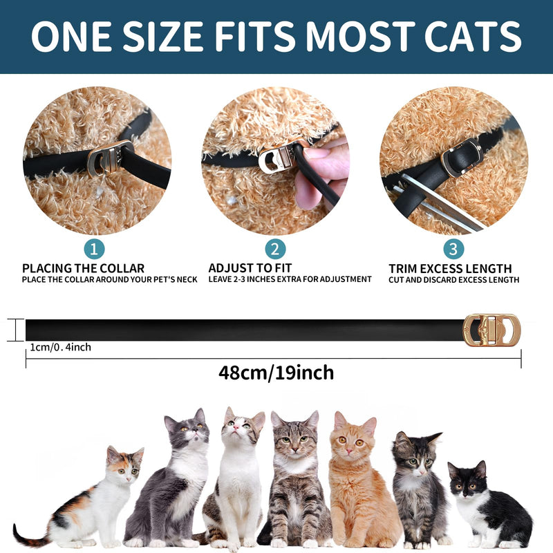 Flea Collar for Cats, 4 Pack Cat Flea and Tick Collar 32 Months Cat Flea and Tick Prevention Collars, Waterproof Adjustable Cats Flea Collar Kitten, Tick and Flea Treatment Collar for Cat, Black - BeesActive Australia