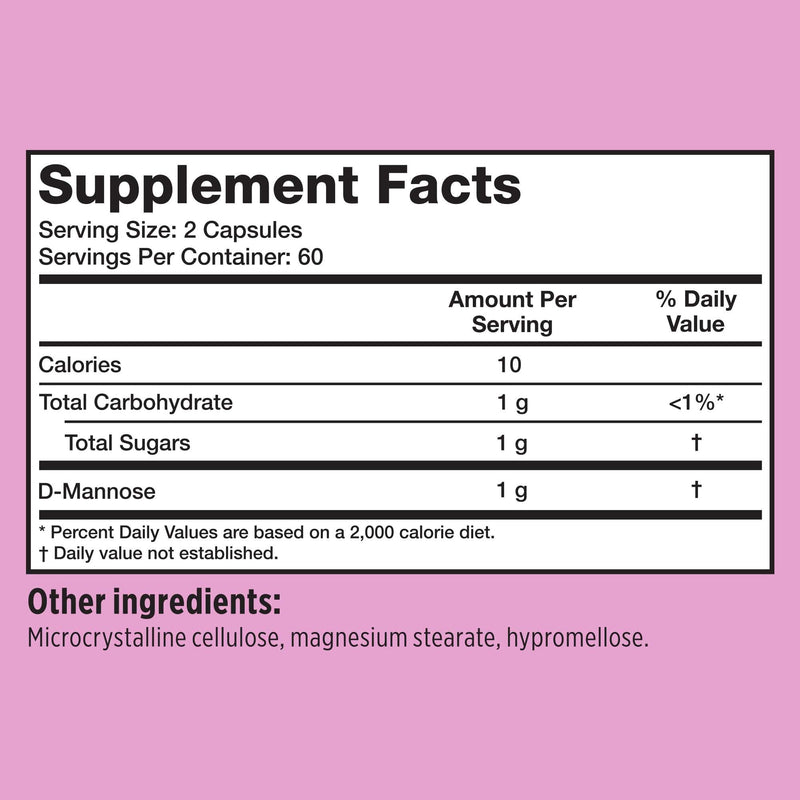 Szio+ Utiva D-Mannose 500mg Capsules – Naturally Flush The Bladder and Urinary Tract – UTI Avoidance – D Mannose Supplements for Women – Supports Urinary Tract Infection Treatments, 120 Capsules - BeesActive Australia