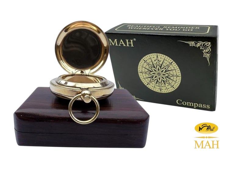 Brass Compass Gift – Push Button Compass Keepsake Gift for Son, Boys, Men, Graduation Gift, Birthday Gift Idea, Inspirational Motivational Gift for Him, Unique Gift Idea, Collectible Desk Decor Brass Compass Gift – Classic Edition 1