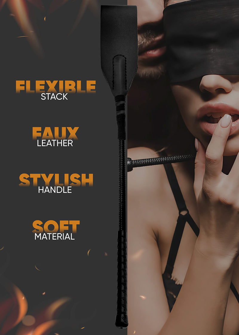 Black BDSM Flogger Feather Crop & Spanking Paddle Set Adult Play Collection floggers and paddles and whips sex - BeesActive Australia