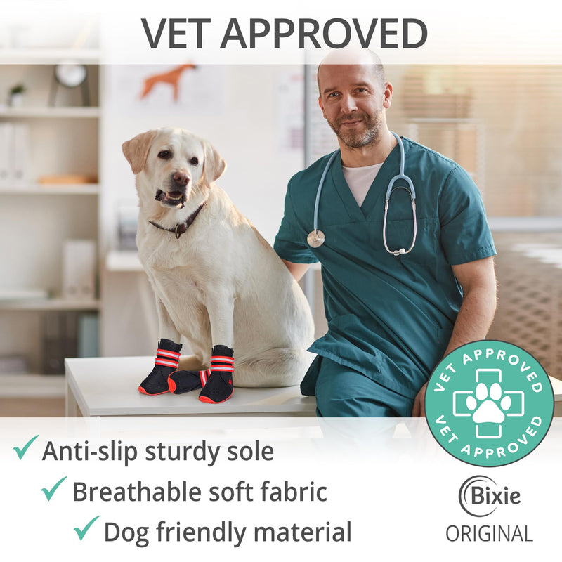 Breathable Anti-Slip Dog Shoes for Small, Medium & Large Dogs - x4 Dog Boots for Summer Hot Pavement, Hiking, Rain, Heat & General Paw Protection 75 - BeesActive Australia