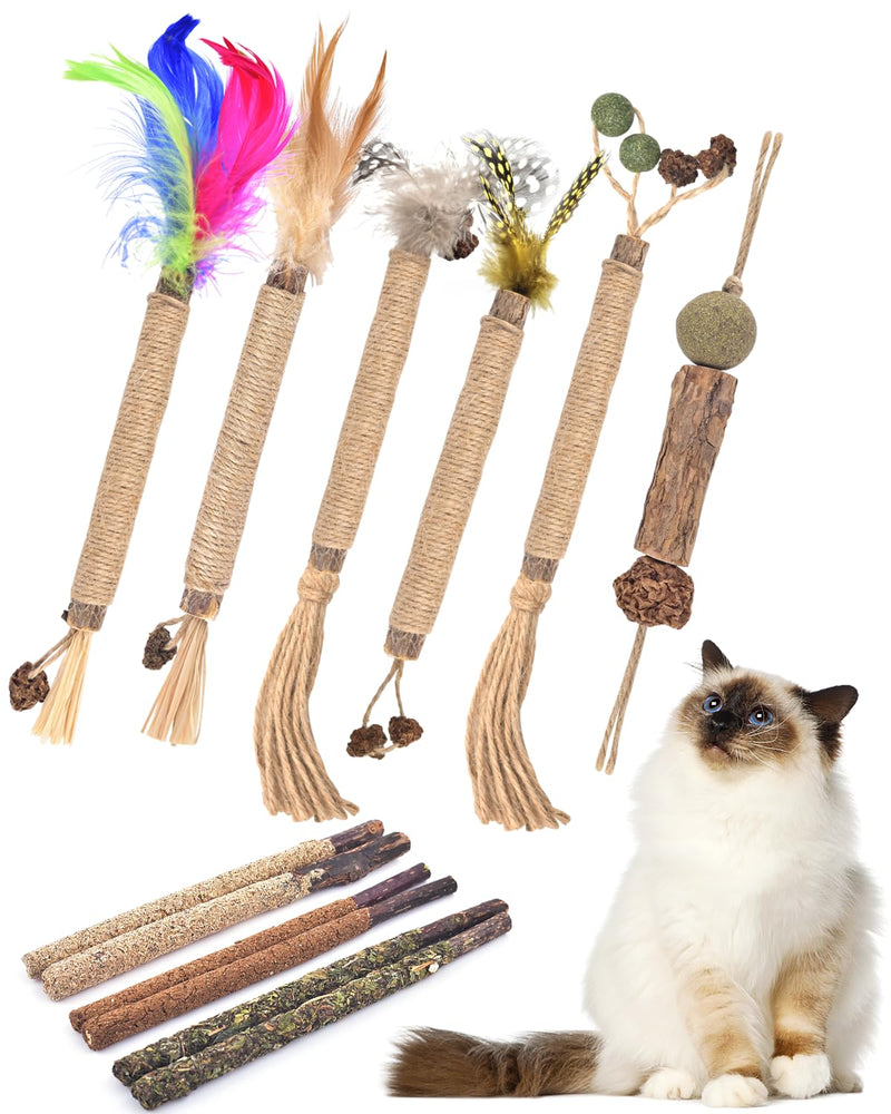 TINDTOP Silvervine Sticks for Cats, 3 Pack + 12 Pack