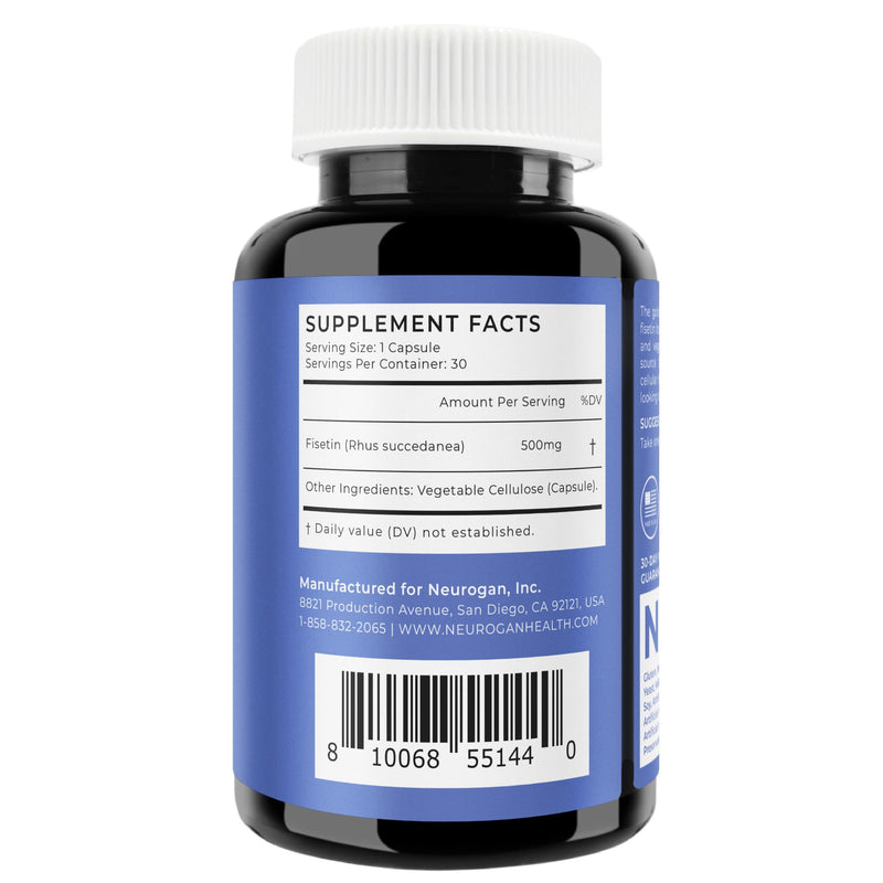 Neurogan Fisetin 500mg – Senolytic & Healthy Aging Cellular Support, 30 Ct
