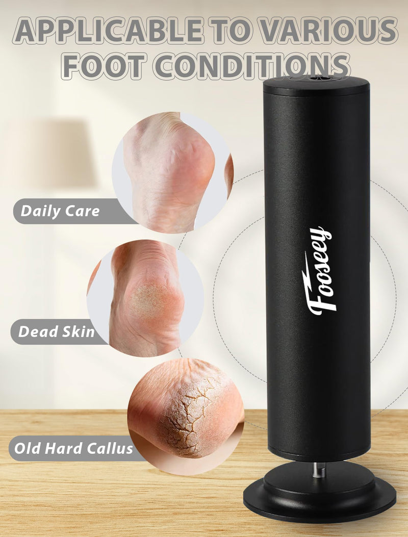 Dermave Foot Callus Remover, Professional Pedicure Tool for Feet with 60pcs Sandpaper Discs, Electric Callus Remover for Feet,Adjustable Speed Aluminum Foot File for Dead Skin, Black - BeesActive Australia