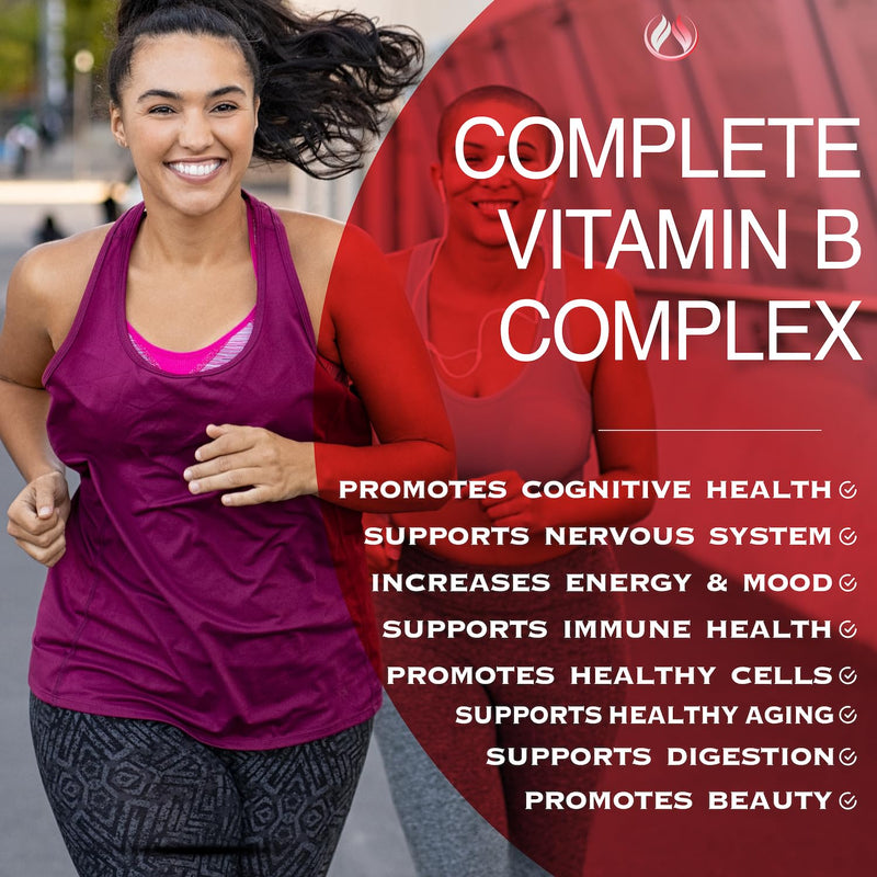 THE ENCLARE NUTRITION Vitamin B12 - Vitamin B Complex with Vitamin C, Biotin, Inositol, Folic Acid, B Vitamins, B1, B2, B3, B4, B5, B6, B7, B8, B9. Brain, Heart, Immune Support, Energy Supplements (1) 1