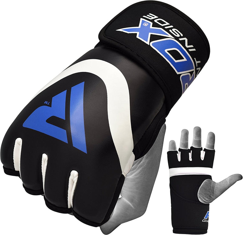 RDX Boxing Hand Wraps Inner Gloves for Punching – Maya Hide Leather Fist Protector Under Mitts - Great for MMA, Muay Thai, Martial Arts, Heavy Bag, Kickboxing, Multi-Purpose Training & Combat Sports