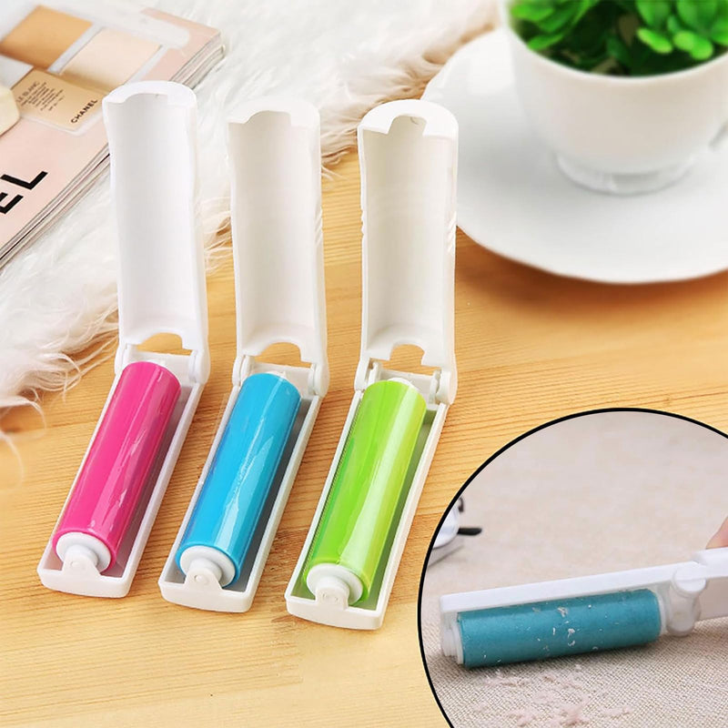 Pack of 3 lint rollers, reusable, washable dust lint roller, foldable, foldable sticky roller, lint roller, animal hair, suitable for clean furniture, carpets, clothing, lint, animal hair. - BeesActive Australia
