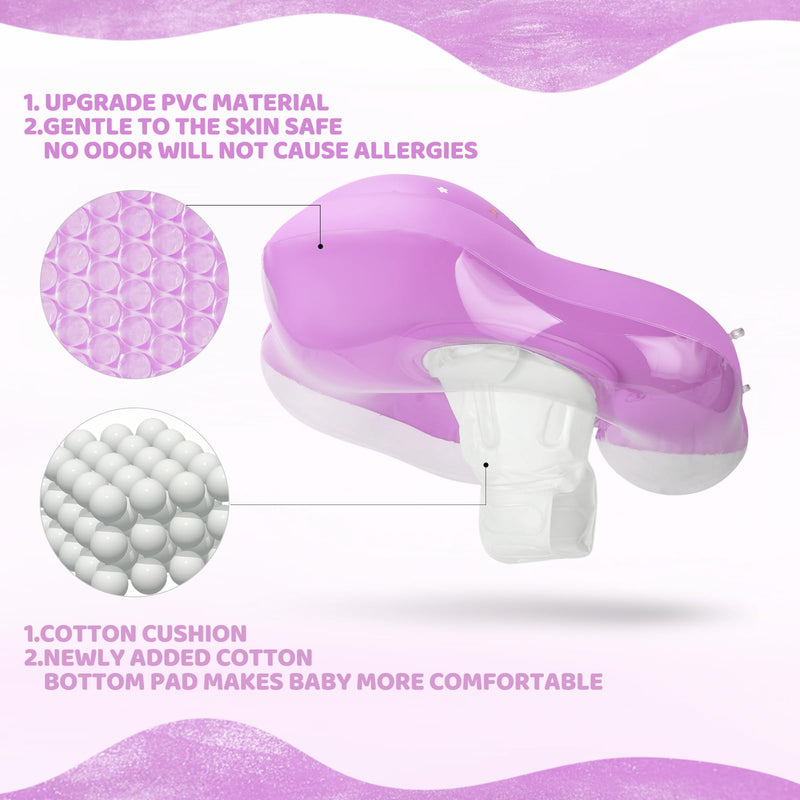 LOOWARTS Baby Float with Canopy,Infant Pool Float with Safety Seat,Baby Swimming Float & Swim Float & Water Float UPF50+ UV Protection for Toddler from 3 to 36 Months (S:3-12 Month/L:6-36 Month) Small (3-12 month) - BeesActive Australia