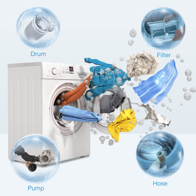 Washing Machine Cleaner Tablets, 24-Pack - Powerful Descaler for Deep Cleaning HE Front Load & Top Load Washers. Eco-Friendly Deodorizer. Cleans Drum & Tub Seal. 1 Year Supply - BeesActive Australia