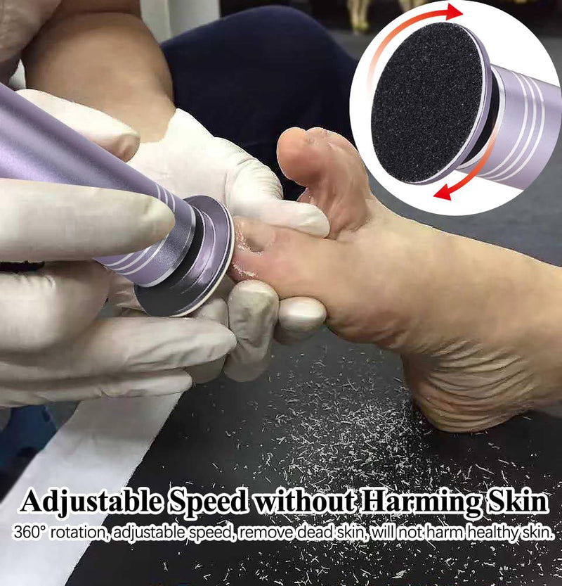 Upgraded Electric Callus Remover for Feet 1200rpm, Adjustable Speed Professional Electric Foot Sander Foot Filer Women Men Pedicure Tools for Feet Callus Remover, FCR-2 Gray 2nd Gen Gray - BeesActive Australia