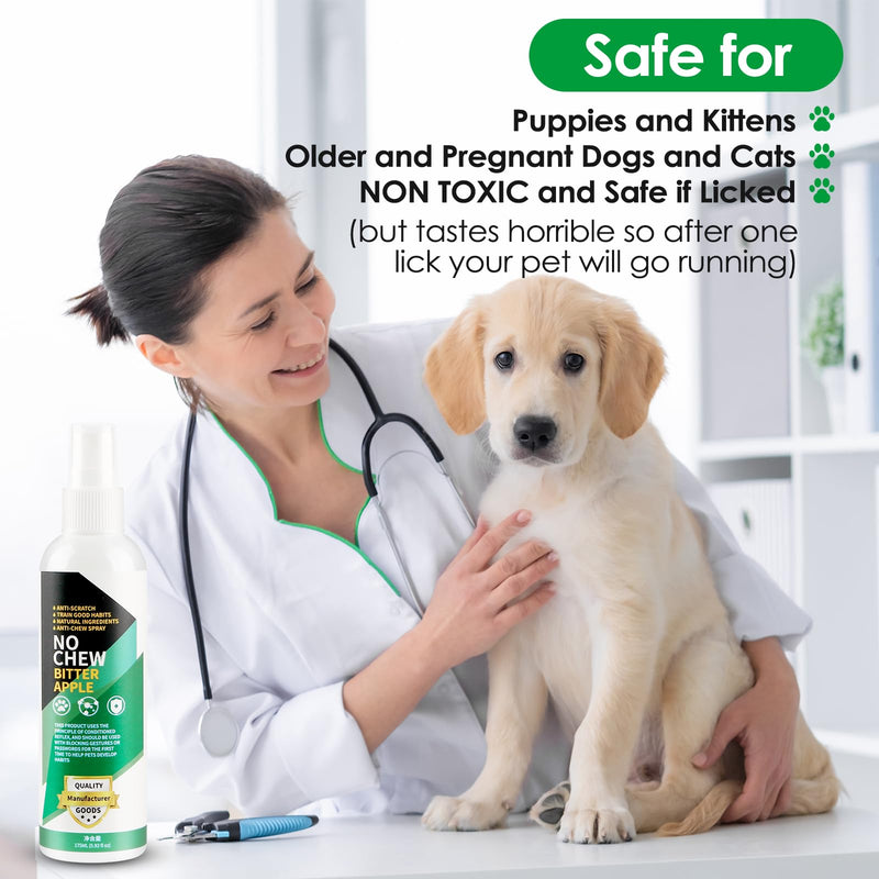 Bitter Apple Spray for Dogs to Stop Chewing. 175ML No Chew Spray for Dogs. Dog Training & Behavior Aids. Effective Anti-Scratch Furniture Protector. Alcohol-Free & Non-Toxic, Indoor & Outdoor Safe. Green - BeesActive Australia