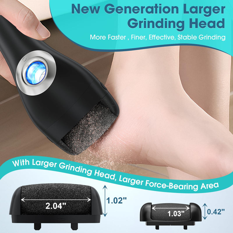 Callus Remover for Feet Foot Scrubber - 3 Speeds & with Holder, Portable Pedicure Tools Kit Foot File Callus Remover, Waterproof Professional Pedicure Tool Foot Care for Deadskin Hard Cracked Dry Skin - BeesActive Australia