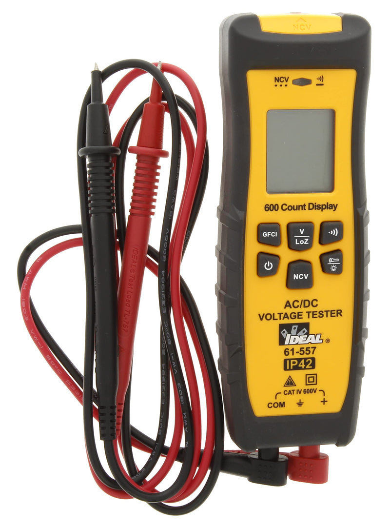 Ideal Electrical 61-557 Voltage and Continuity Tester w/LCD,GFCI,Flashlit and NCVT