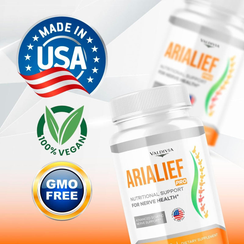 Valdivia (2 Pack) Arialief Pro Capsules for Sciatica, Arialeaf Nutritional Support for Nerve Health, Arialeaf Prime Palm Sciatica, Aria Leaf Primepalm Aria LIEF Vitamin, 2 Months 120