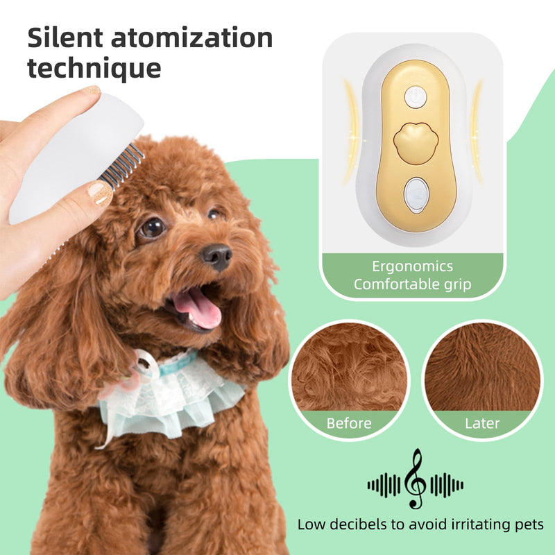 Cat Steam Brush,3in1 Cat Brush for Shedding,Cat Steam Brushes for indoor Cats,Rechargeable Cat Deshedding Brush with Steam for Long & Short Haired Cats and Dogs - BeesActive Australia