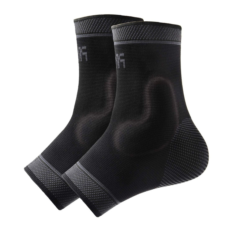 Adjustable Foot Socks, Ankle Brace Compression Support Sleeve with Silicone Gel, Arch Support - Boosts Recovery from Joint Pain, Sprain, Plantar Fasciitis (Black-XLarge) Black-XL