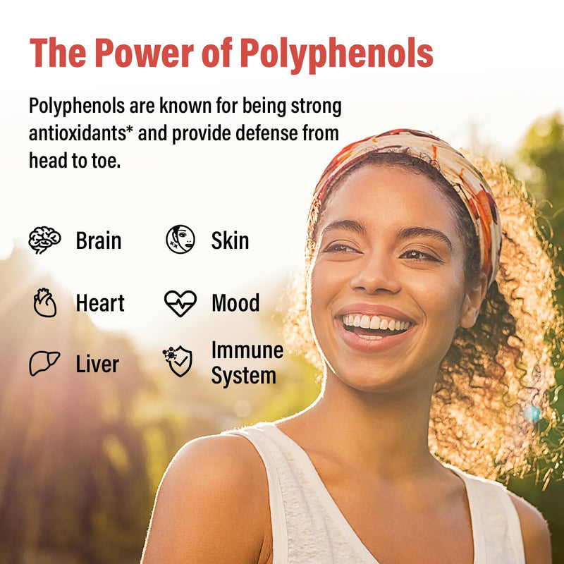 Polyphenols Supplement with Resveratrol & Quercetin, 270 Capsules | Plant-Based Formula • Polyphenol Superfood Blend • Botanical Antioxidants • Daily Wellness Formula 90 Count (Pack of 3)