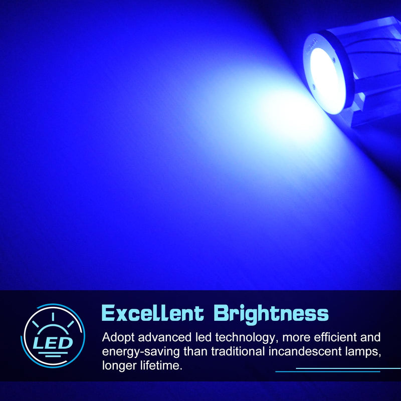 UCINNOVATE 8Pcs 3.15”Round LED Marine Light with sliver housing, Navigation Boat Lights, LEDs Boat Interior Light, Deck Courtesy Lighting IP65 Waterproof, LED Marine Stern Lights, 12-24V (Blue) 8PCS-3.15INCH Blue (Silver housing)