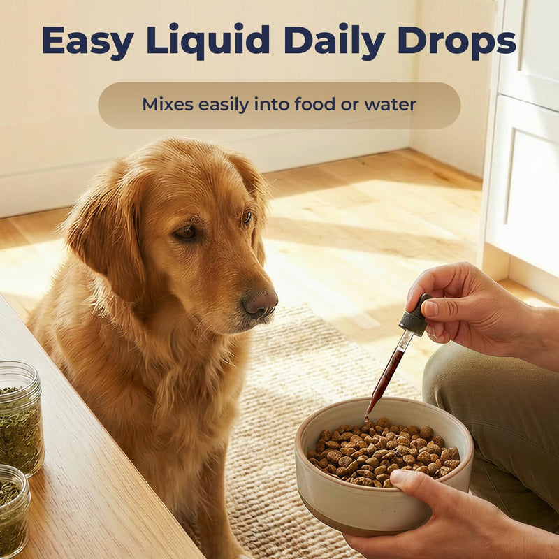 Milk Thistle Liver Support for Dogs, Liquid Liver Supplement Drops, Supports Normal Liver Function & Metabolic Balance, Easy to Mix for Picky Eaters, 2 fl oz