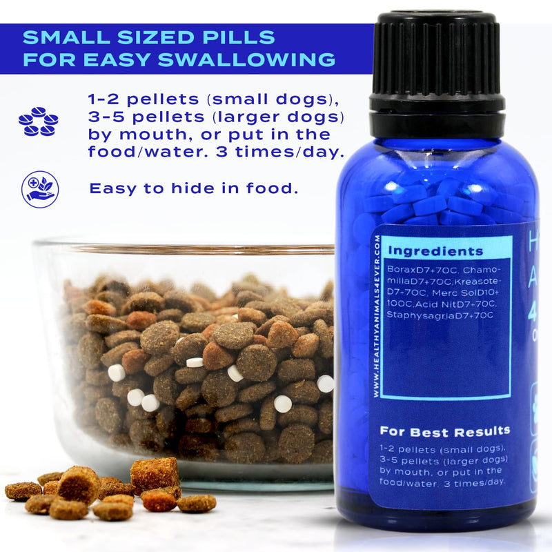 Healthy Animals 4 Ever Oral Health Gum Healing for Dogs - Relieves Inflammation, Soothes Pain, Fights Gum Disease - Natural, Non-GMO, Organic - Gluten, Preservative & Chemical Free Supplement - 300 ct - PawsPlanet Australia