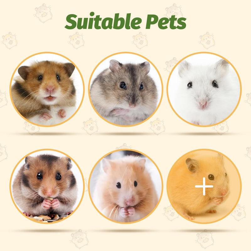 Nobleza - (500g) balanced hamster food, staple food for hamsters with vegetables, natural rodent food for guinea pigs with vital vitamins and minerals - BeesActive Australia