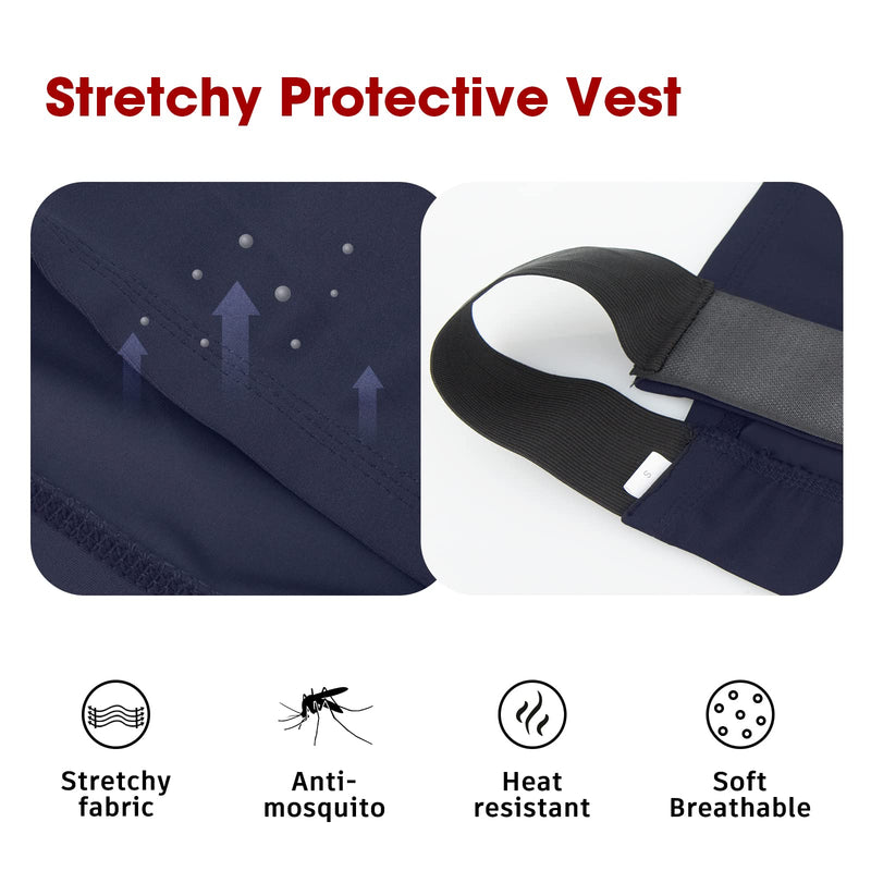 Horse Shoulder Guard, High Elastic Spandex Fabric Horse Vest - Anti-Rub Bib - Navy Blue(Size M) Medium - BeesActive Australia