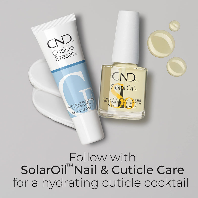 CND Cuticle Couple, SolarOil + Cuticle Eraser, Natural Blend Oils, Moisturizes and Conditions Skin, Gentle Exfoliator, 0.5 fl oz. - BeesActive Australia