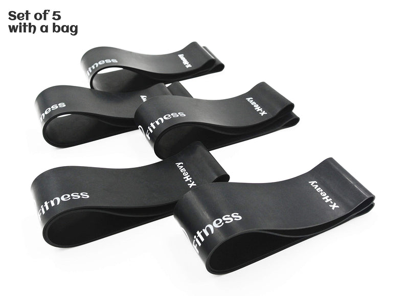 Heavy Resistance Bands,Thick Resistance Bands Set,Training Straps Stronger,Workout Your arms, Back, Shoulders, Legs, and Butt,Extra Heavy Carry Bag Black - BeesActive Australia