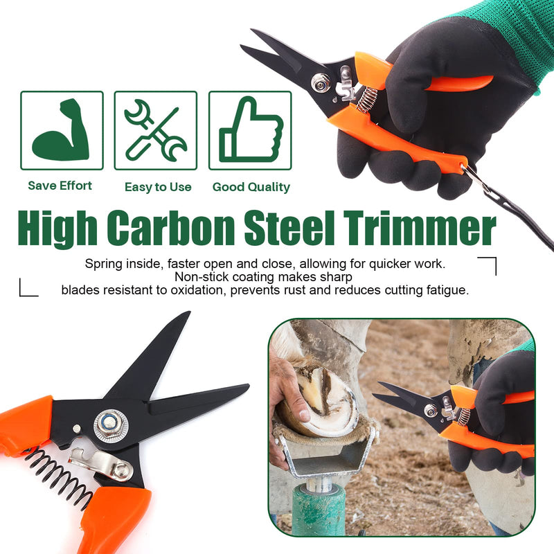 Keadic 5Ps Farrier hoof Trimming Tool kit with Roll Pack Contains 4 in 1 Horseshoe File Raps, 8" Horse Shoe Cutting Pliers, Multipurpose Trimmer Shears and Horseshoe Brush for Horses Cattle Sheep - BeesActive Australia