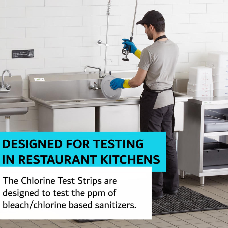 Chlorine Test Strips for Restaurants & Food Services, 4 x Vial of 100 Sanitizer Testing Kits, Precise Bleach Test Strips, 0-200 PPM Testing Kit for Sanitizing Solutions by FryOilSaver Co. FMP 142-1362 400 - BeesActive Australia