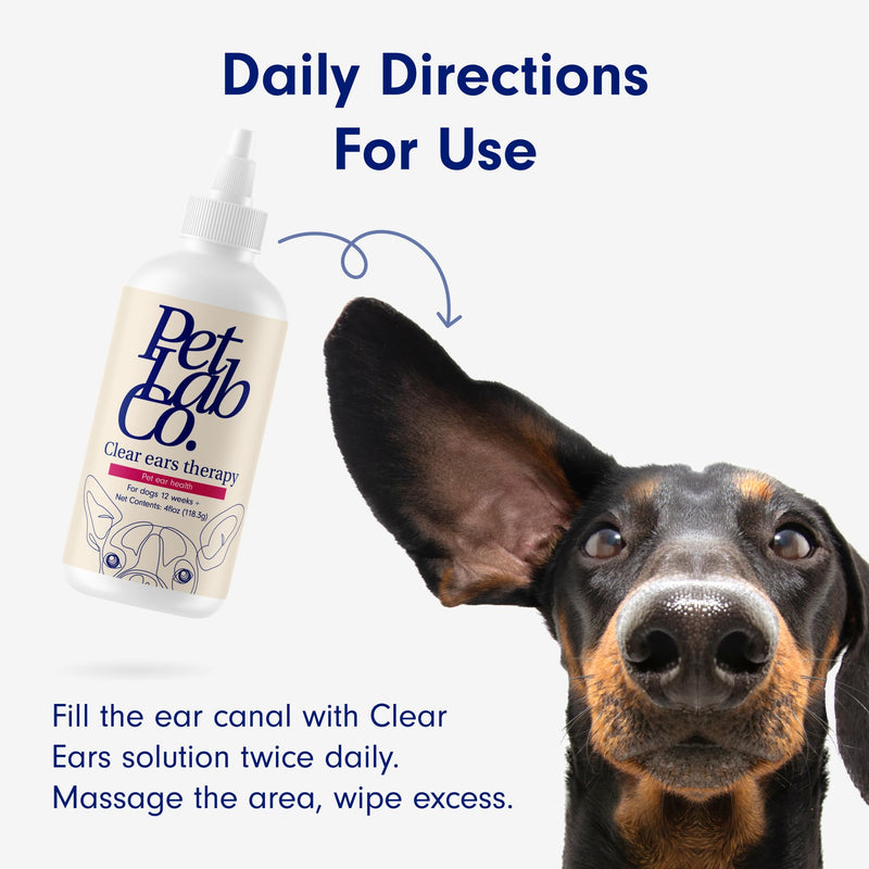 PetLab Co. - Clear Ears Therapy Ear Cleaner for Dogs - Supporting Yeast, Itchy Ears & Healthy Ear Canals - Alcohol-Free Dog Ear Wash - Optimized Dog Ear Cleaner Solution - Packaging May Vary Single Pack - BeesActive Australia