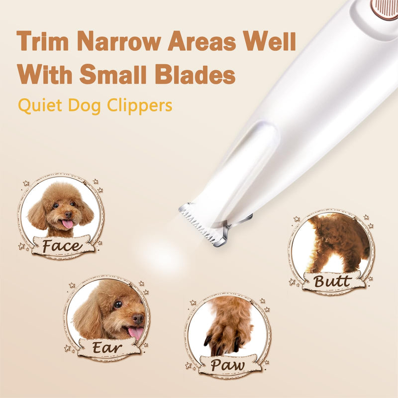 Dog Nail Grinder, Dog Paw Trimmer Quite, 2-Speed Pet Nail Grinder for Dogs, Efficient Paw Trimmer for Dogs, Professional Dog Cat Pet Nail Grinder and Paw Trimmer Grooming Kit for Eyes, Ears and Feet - BeesActive Australia