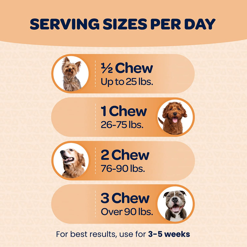 Ready Pet Go! Omega 3 + Calming Chews for Dogs | Helps with Dog Anxiety, Separation & Barking | Fish Oil for Dog Shedding, Skin Allergy, Itch Relief | 90 Chews Each