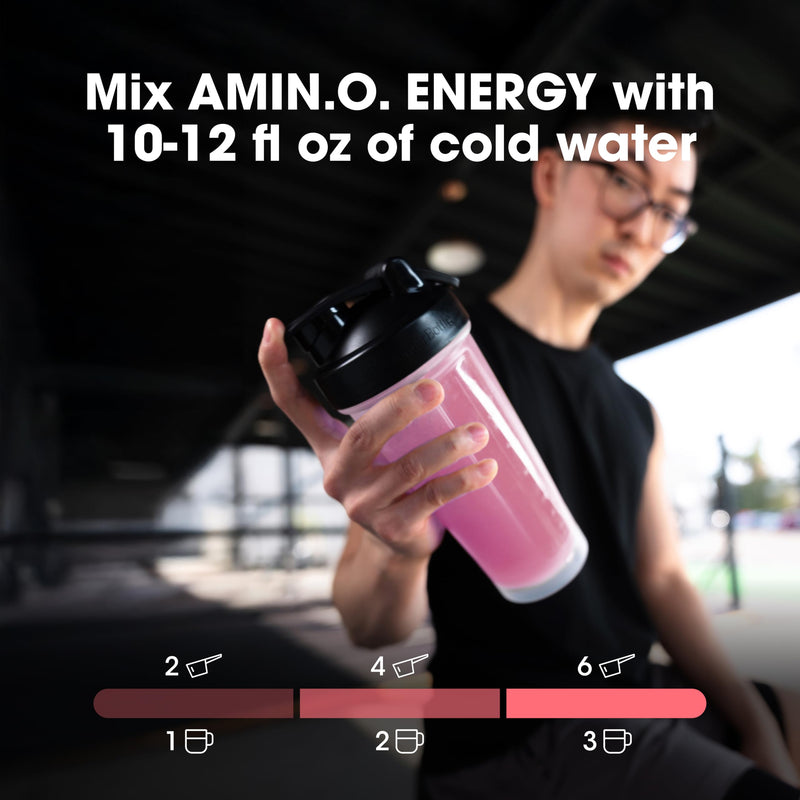 Optimum Nutrition Amino Energy Powder Plus Focus, with BCAA, Electrolytes, and Caffeine, Strawberry Burst, 65 Servings (Packaging May Vary) | Contains BCAAs, Electrolytes, 100 mg Caffeine, 5g Amino Acids, Zero Sugar, Supports Hydration, Banned Substanc...