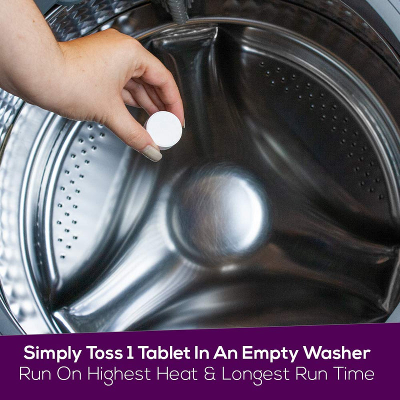 Rejuvenate Washing Machine Tablets Cleaner & Deodorizer Cleans Front Load and Top Load Washers 6 Tablets (6 Months Supply) 3 Count (Pack of 2) - BeesActive Australia