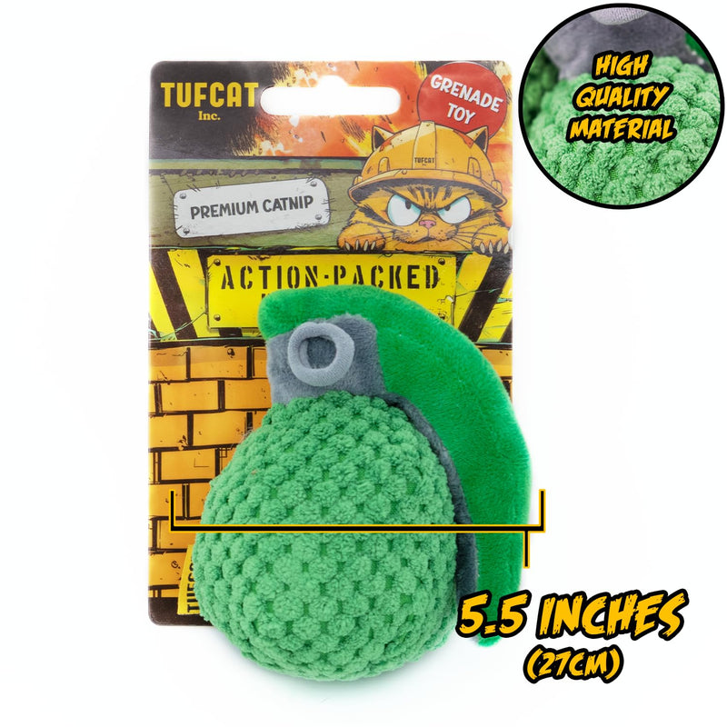 Cat Toys TNT and Grenade Value 2-Pack, Catnip Toys for Cats of All Breeds, Cat Toys for Indoor Cats, Kitten Toys, Action Themed Fun with Crinkle, Jingle Sound and Feathers for Kicking, Biting, Chewing - BeesActive Australia