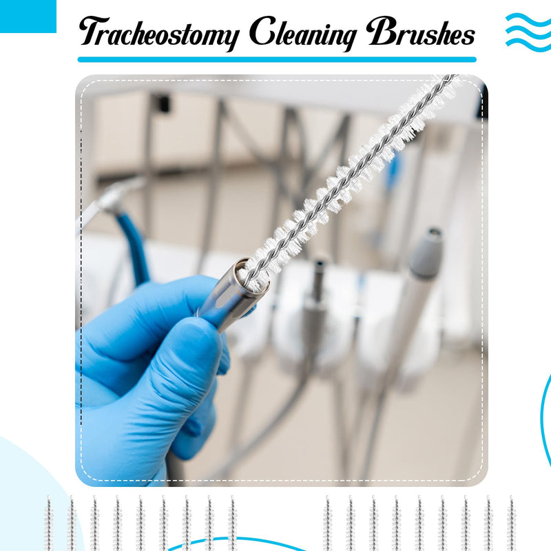 100 Pcs Tracheostomy Cleaning Brushes Trach Brush Nylon Bristle Tracheostomy Brushes Pipe Tube Cleaning Brush for Tracheostomy Supplies, 10mm - BeesActive Australia