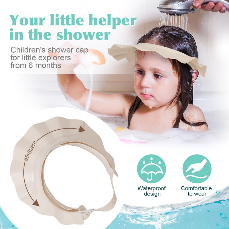 Baby Shower Cap Hat Soft Adjustable Bath Head Cap Visor for Washing Hair Safe Shampoo Shower Bathing Protection Head Eye Ear,Shampoo Caps for Toddler,Baby,Kids,Children,Makes the Bath More Fun - BeesActive Australia