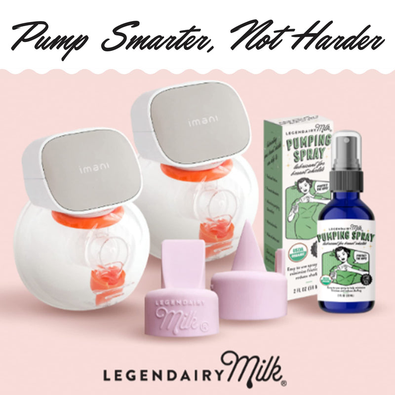Legendairy Milk Pumping Spray 4 oz., Helps Sore Nipples & Clogged Ducts, Organic Lubricant for Breast Shields and Flanges, Vegan Breast Pump Spray, Natural & Lanolin-Free, Made in USA - BeesActive Australia