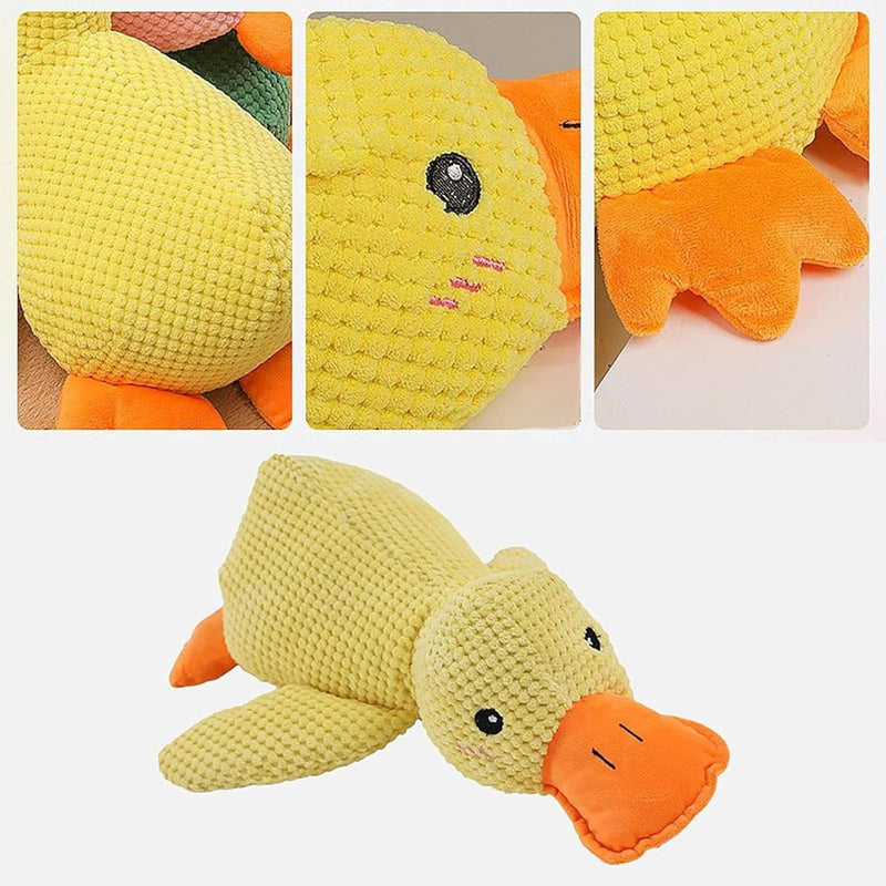 Quack-Quack Duck Dog Toy, 2025 New Dog Emotional Support Duck Durable The Mellow Dog Calming Duck Dog Toy, Yellow Stuffed Duck Dog Chew Toys for Dogs Indoor Puppy (Yellow) - BeesActive Australia