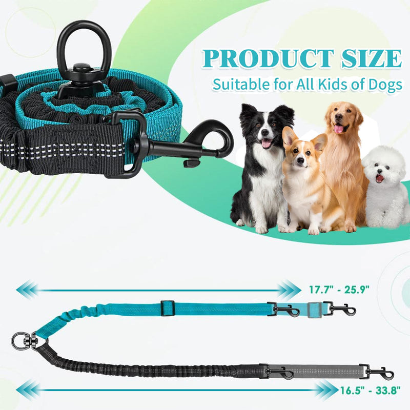 Double Dog Leash for Two Dogs - 2-in-1 Upgraded Double Leash for Two Dogs with Adjustable Strap & Shock Absorbing Bungee, No Tangle Dual Training Splitter (Purple) - BeesActive Australia