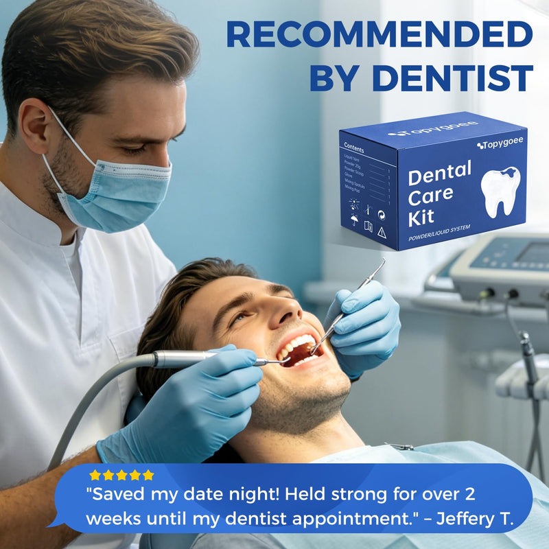 Tooth Repair Kit, Dental Cement Zinc Oxide Eugenol for Missing Teeth