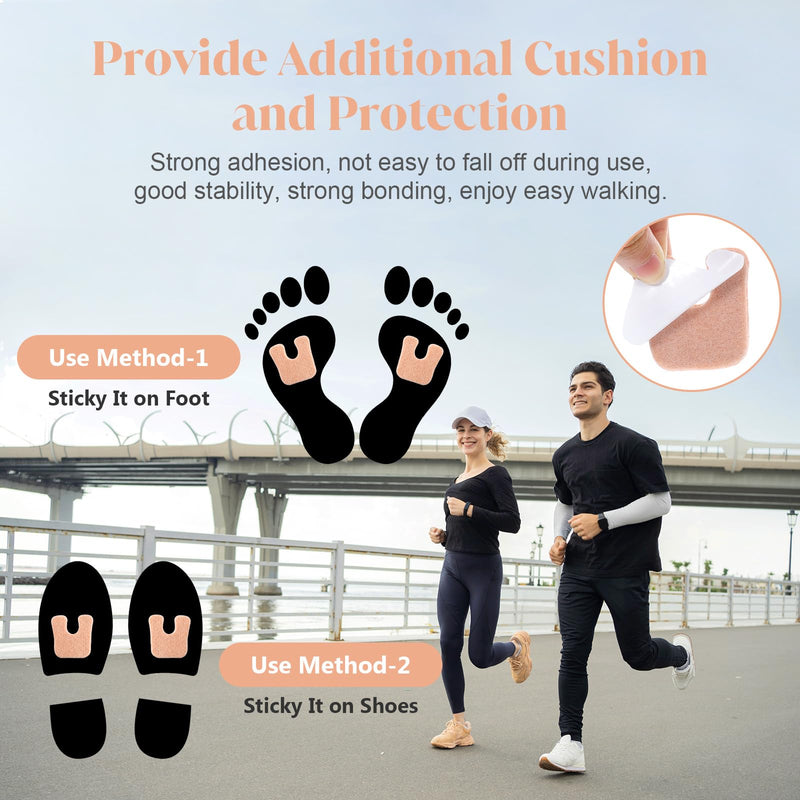 96Pcs Callus Pads for Feet, Soft Felt Callus Cushions Bottom, Horseshoe Pads for Heel, U Shape Metatarsal Pad Pain Relief, Adhesive Corn Pad Keeps Protecting Calluses for Women Men - BeesActive Australia