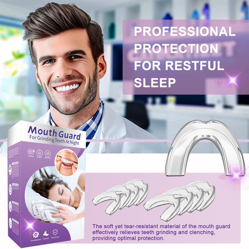 Mouth Guard for Grinding Teeth at Night,8 Pack Night Guards for Teeth Grinding,2 Size Mouth Guard for Sleeping,Reusable Mouthguards for Grinding of Teeth at Night 2.35 IN