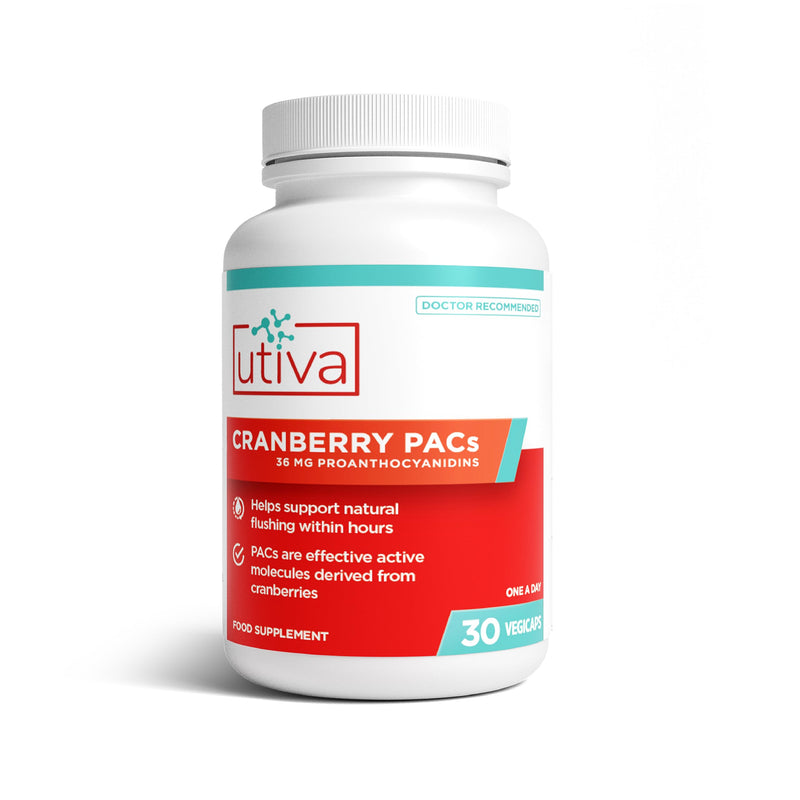 Szio+ Utiva Cranberry PACs – Clinically Studied Ingredients 36mg PACs Extract - UTI Prevention for Women - Urinary Tract Health – Cranberry Supplement Pills for Bladder Health, 30 Vegi Capsules 30 Count (Pack of 1) - BeesActive Australia