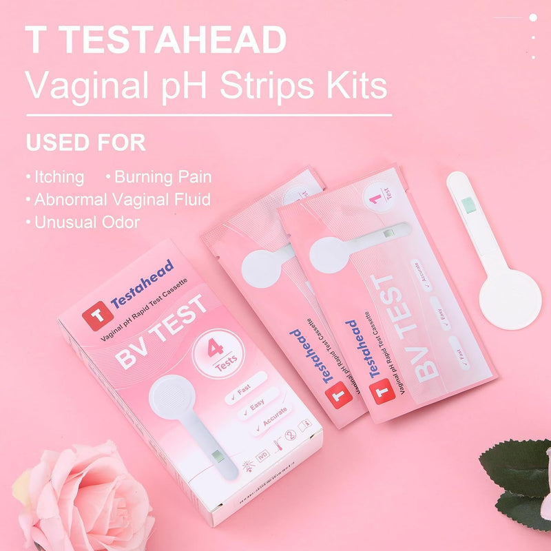 Vaginal pH Test Strips, Feminine Health Vaginal pH Test Strips Kits for Bacterial Vaginitis, Trichomonas Vaginitis, Individual Aluminum Foil Wrapped (4-Packs) 4-packs - BeesActive Australia