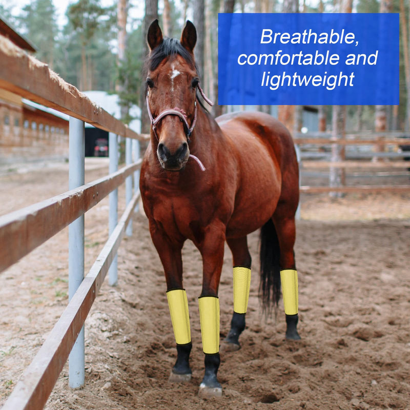 Set of 12 Mesh Fly Boots for Horse Breathable Mesh Horse Boots Protective Horse Leg Loose Wraps Horse Leggings for Preventing Flies and Mosquitoes Bites(Pink, Green, Yellow) Navy,Green,Yellow - BeesActive Australia