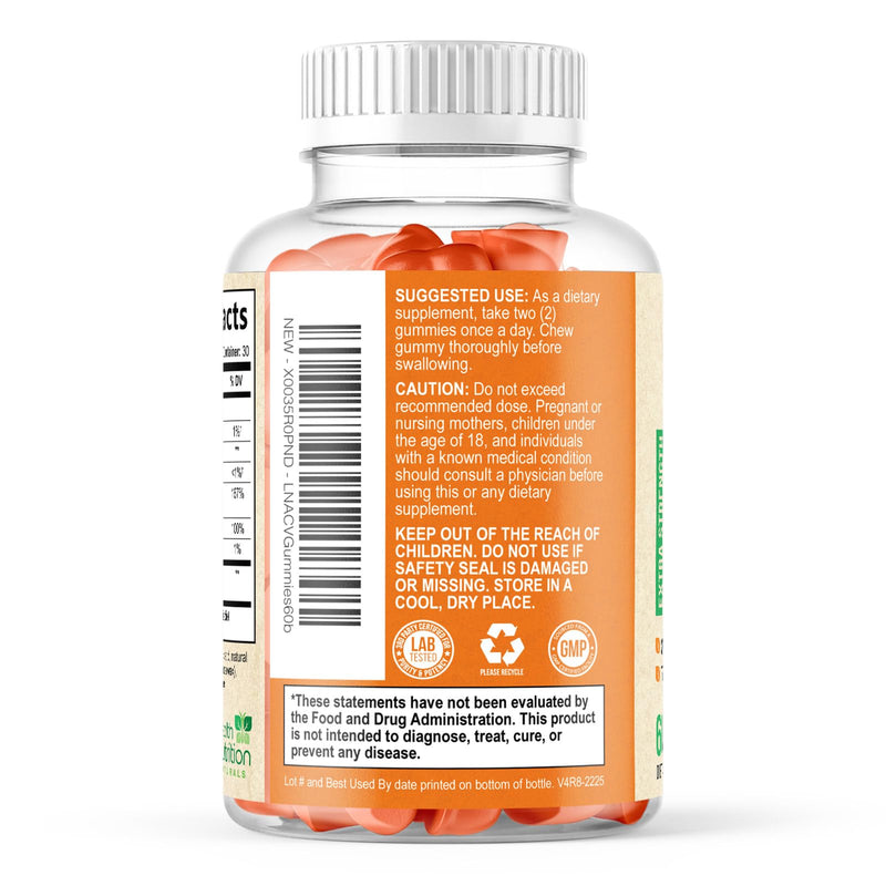 Apple Cider Vinegar Gummies Zero Sugar - Max Strength ACV Gummy Vitamins - Vitamin B12 & The Mother - Metabolism & Energy Support - Vegan Apple Cider Vinegar Gummy Supplement - Non-GMO - 60 Gummies 60 Count (Pack of 1)